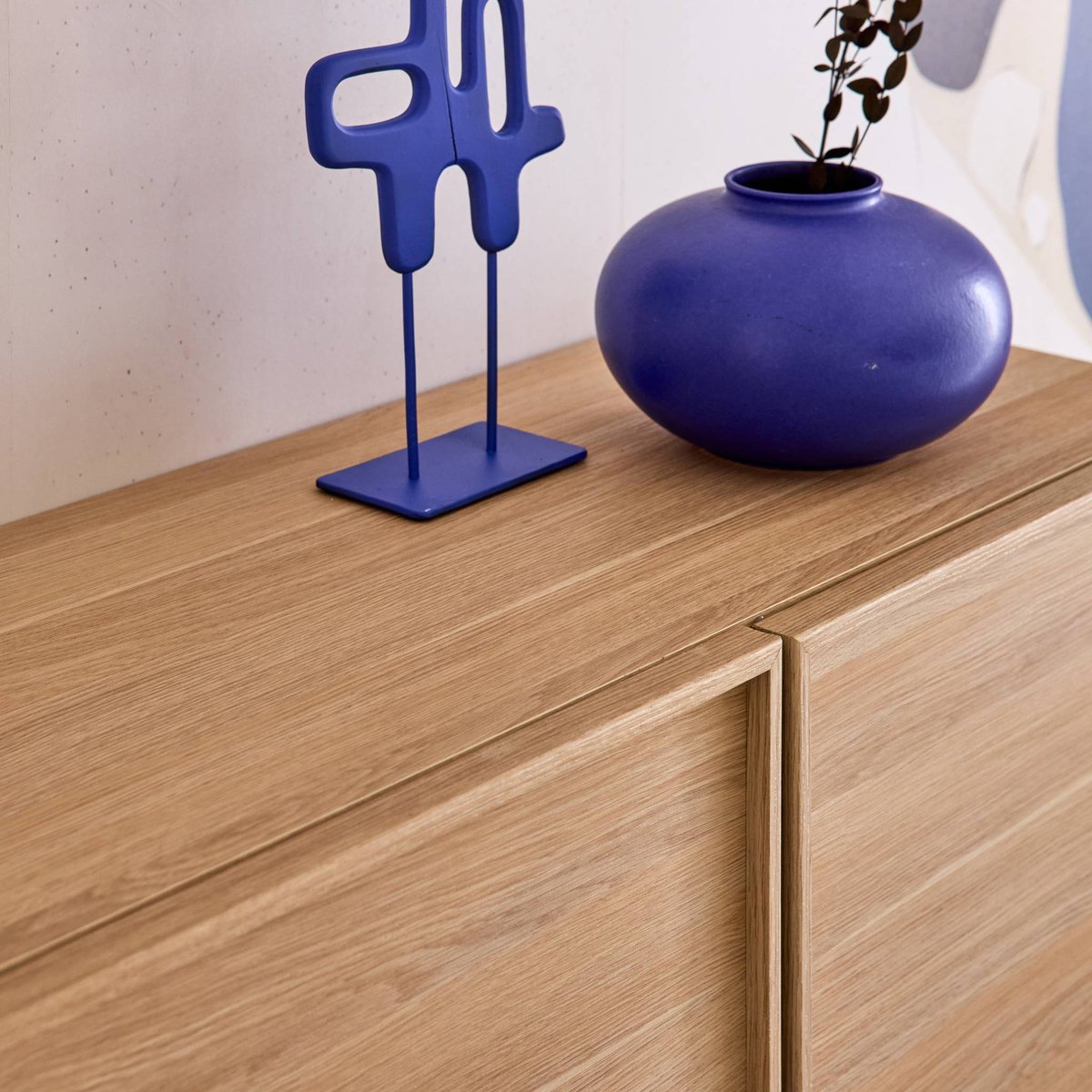 Buffet décor bois 3 portes 160cm KUBA naturel, SWEEEK