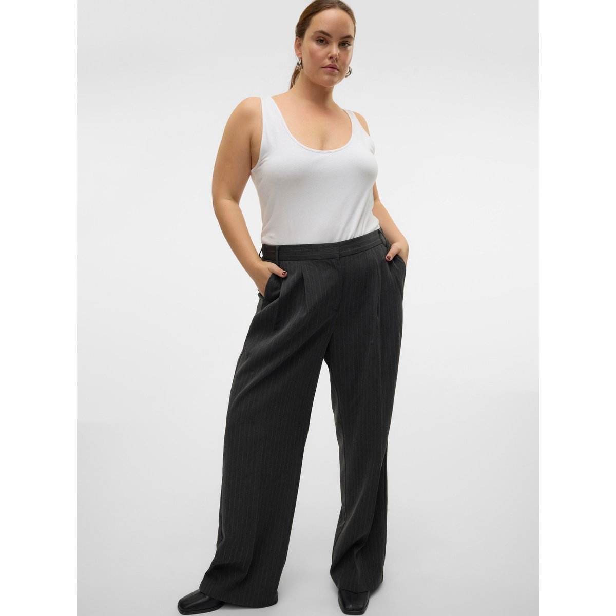 Pantalon dark grey melange, VERO MODA