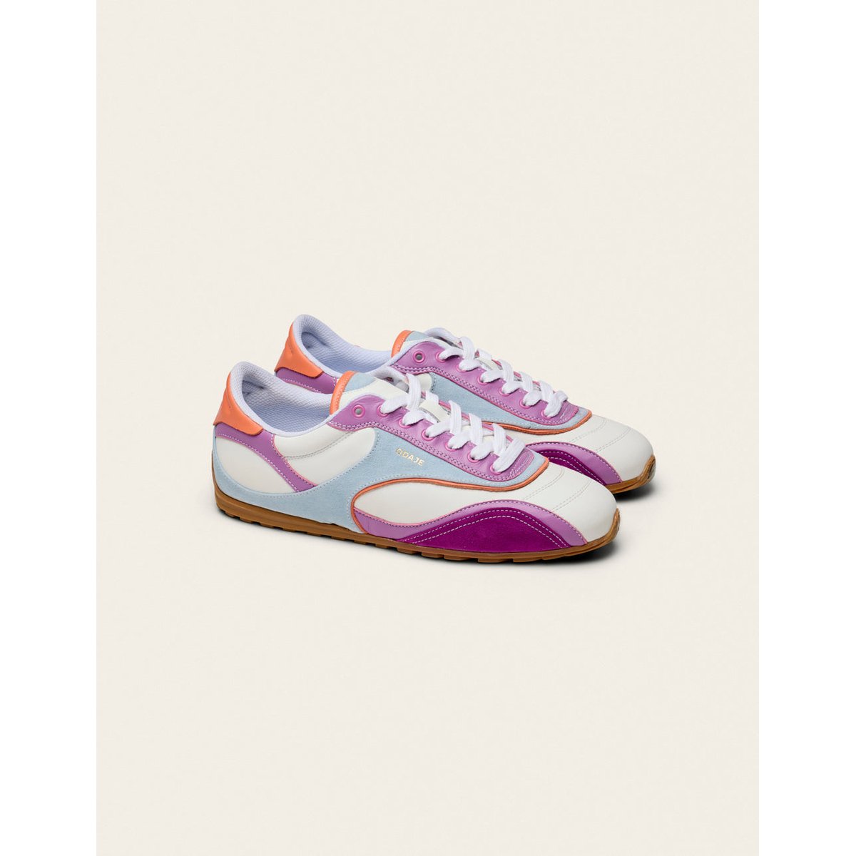 Baskets basses CHANTUA lilas turquoise orange, ODAJE