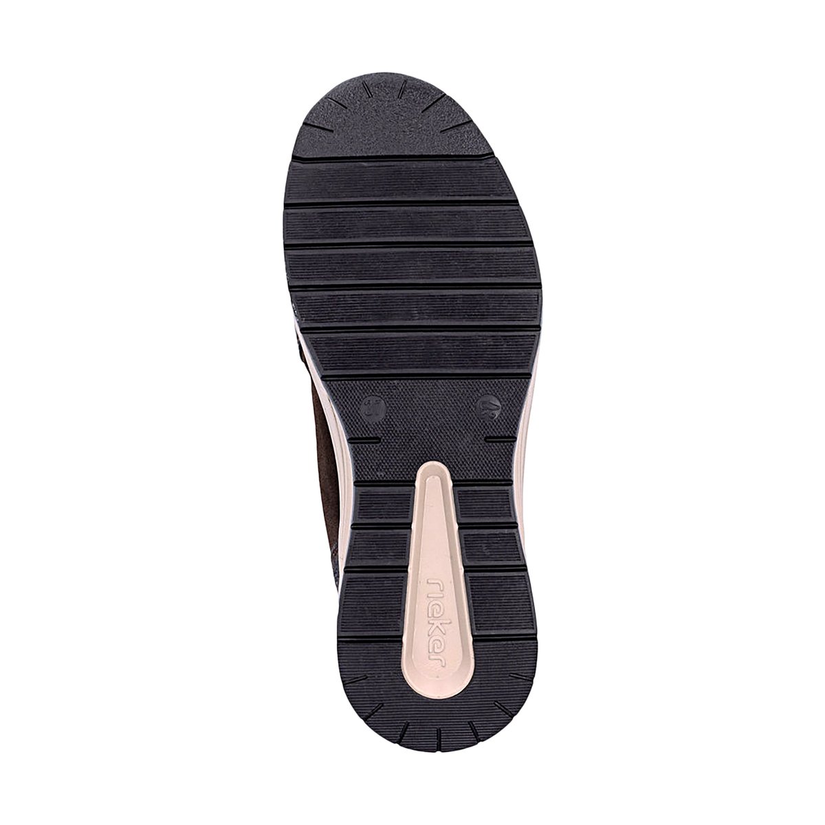 Basket Montante à Zip Newa marron - combi, RIEKER
