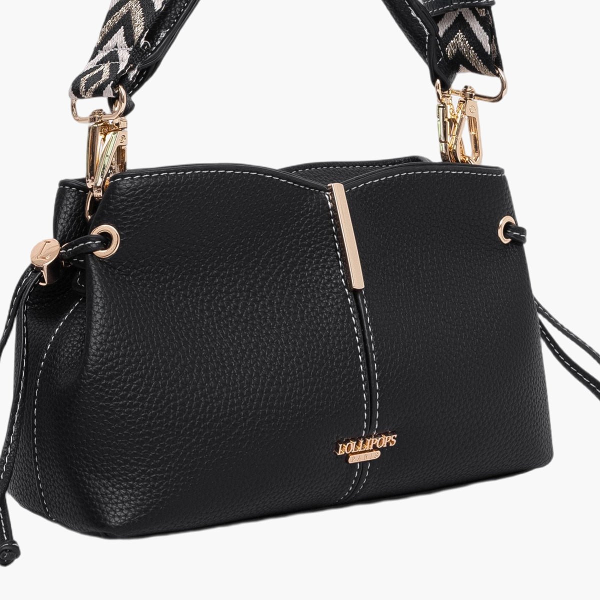 Petit sac porté épaule Taloum S noir,doré, LOLLIPOPS