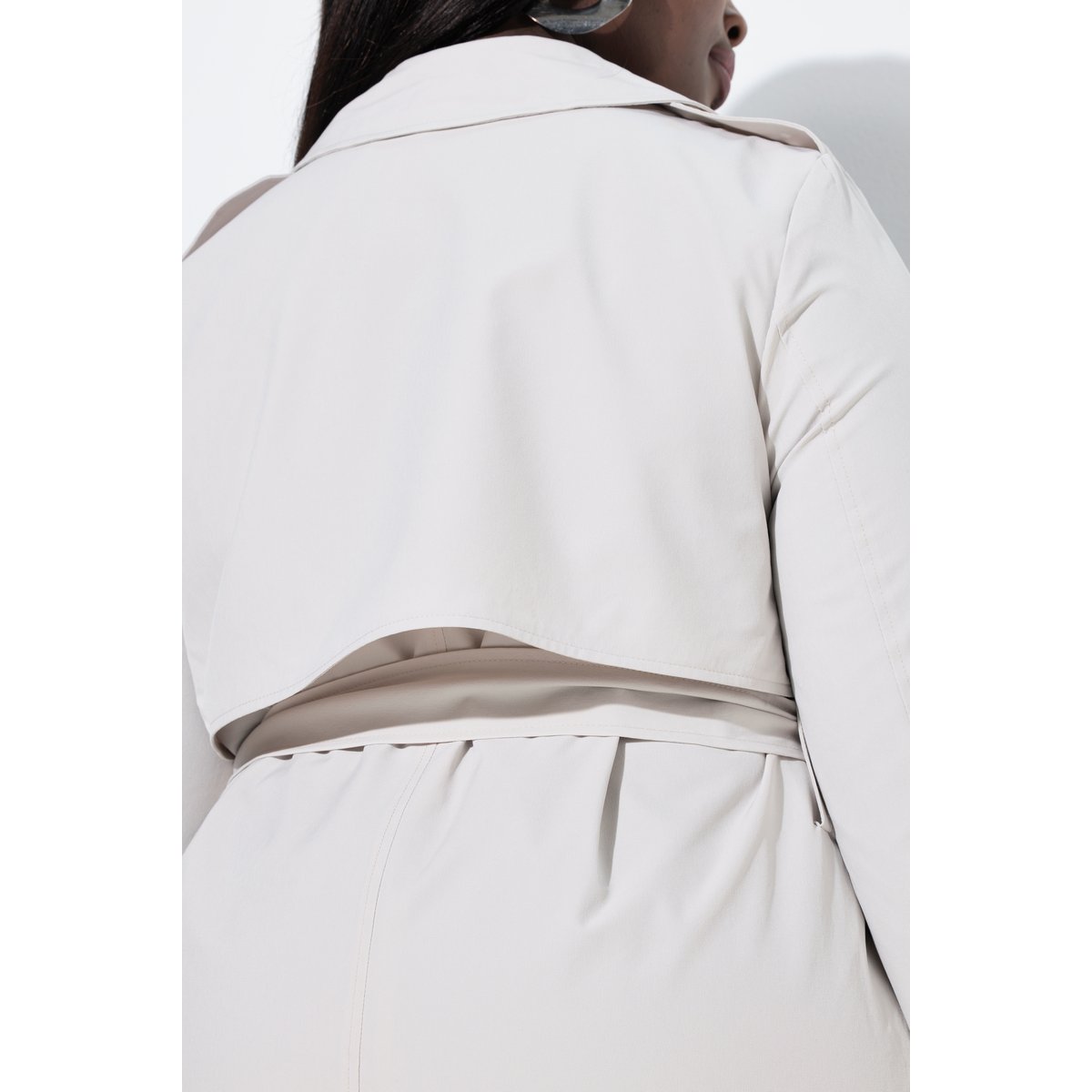 Trench-coat coupe évasée gris beige, ULLA POPKEN