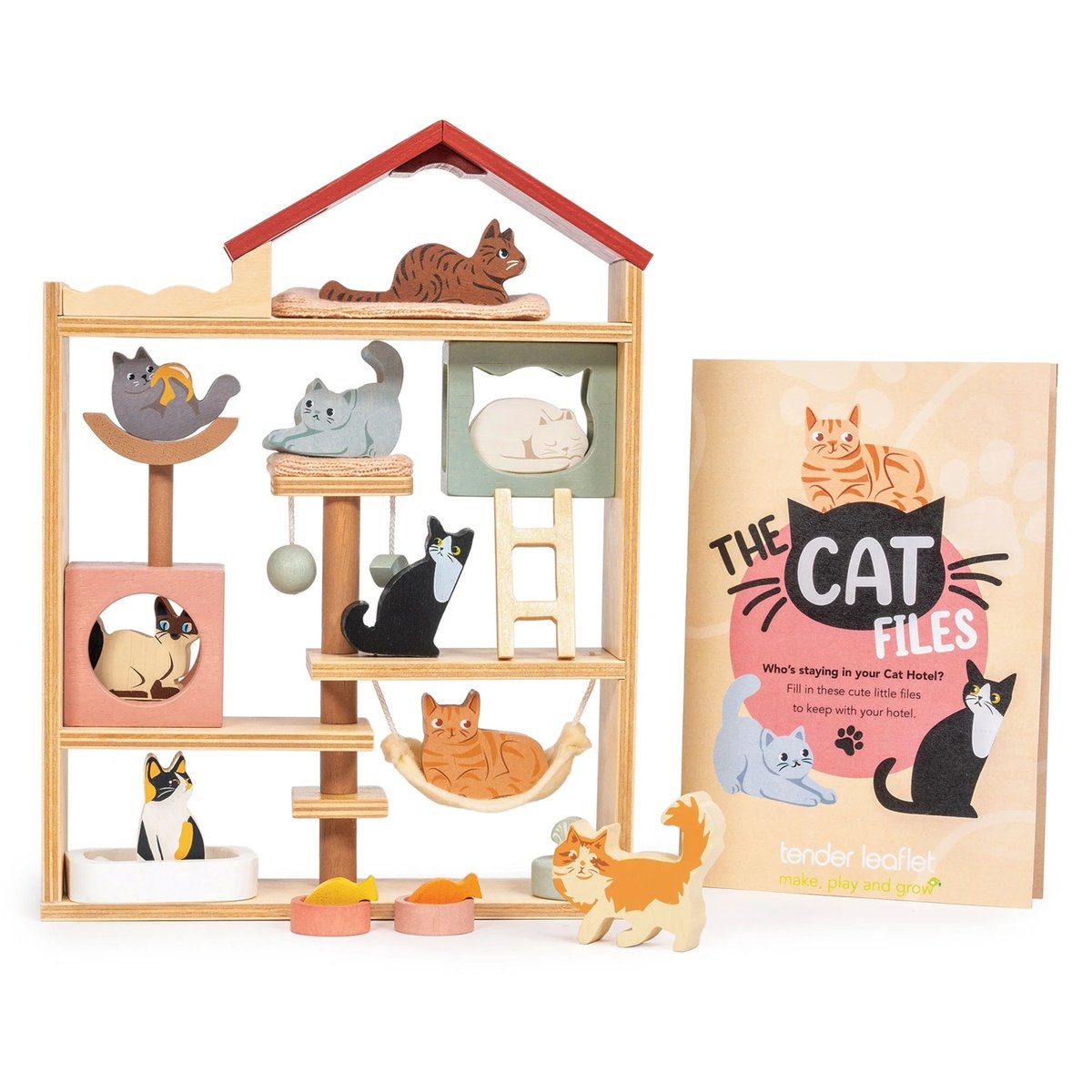 Hôtel pour chats beige, TENDER LEAF TOYS