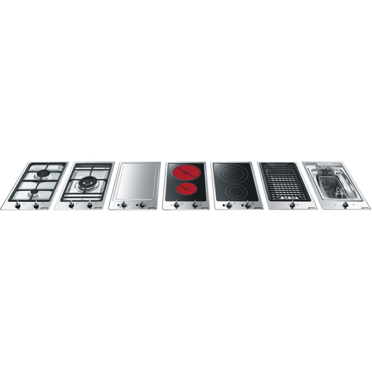 Grille-viande encastrable PGF30B couleur unique, SMEG