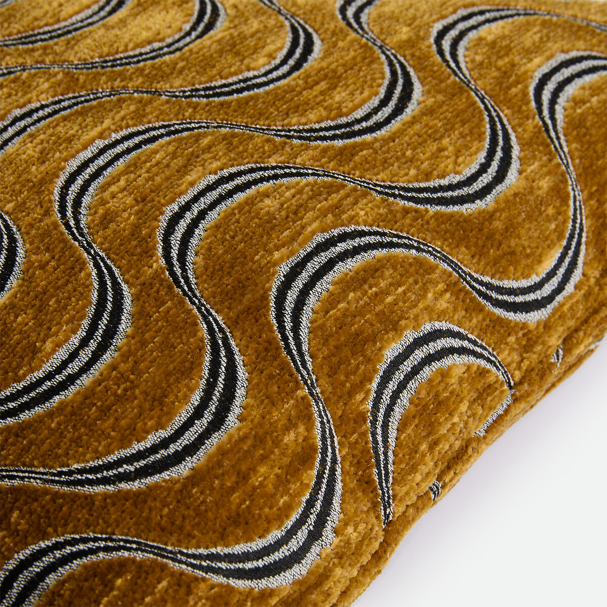 Housse de coussin 45 x 45 cm, en velours chenille, VILNIA bronze, LA REDOUTE INTERIEURS