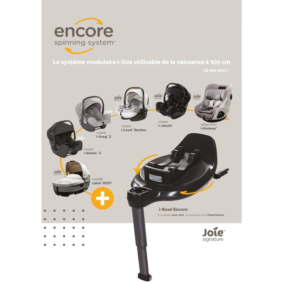 Siège auto i-Size i-Gemm 3 gris, JOIE