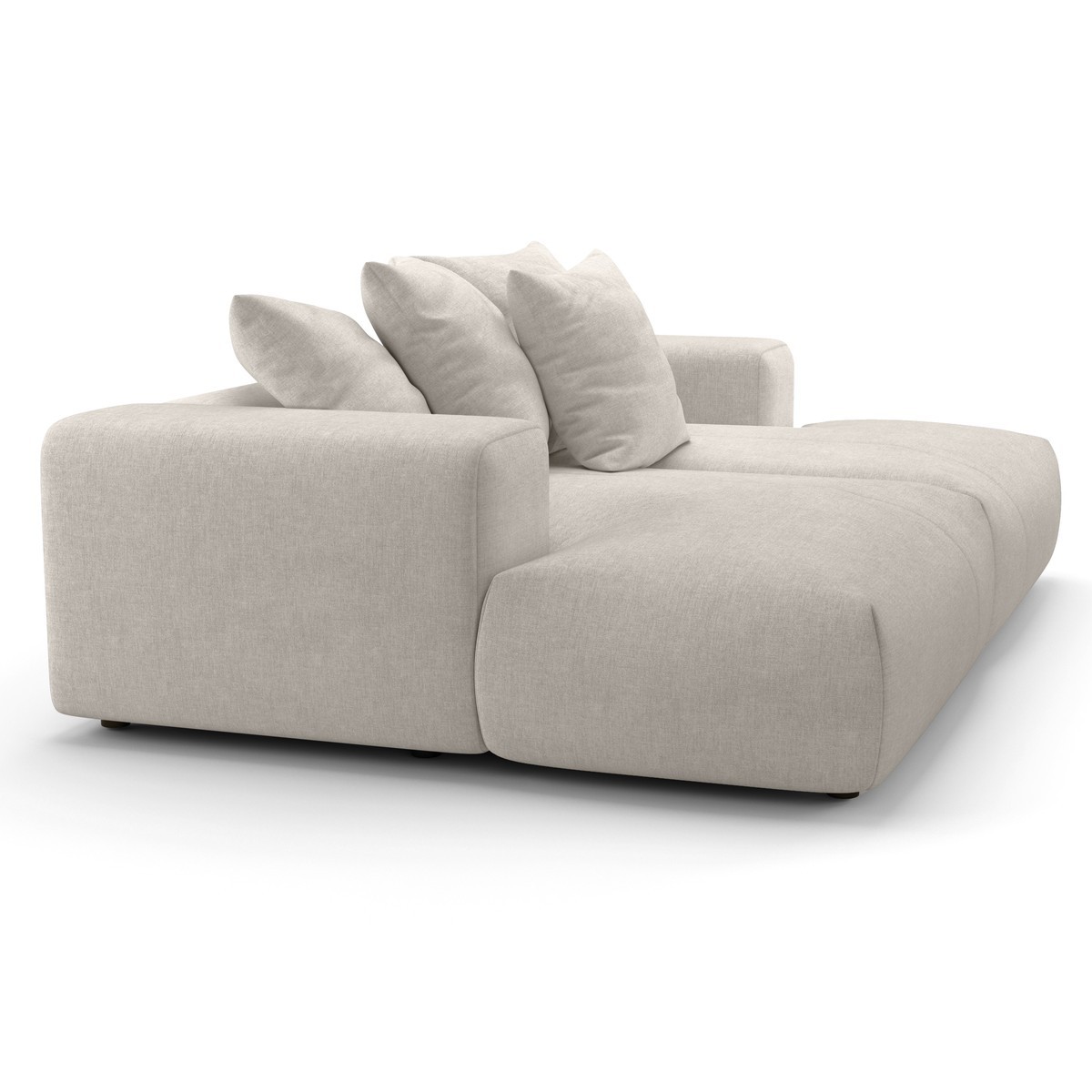 Canapé 3 places en tissu chenille - BELVIA beige, HOMIFAB