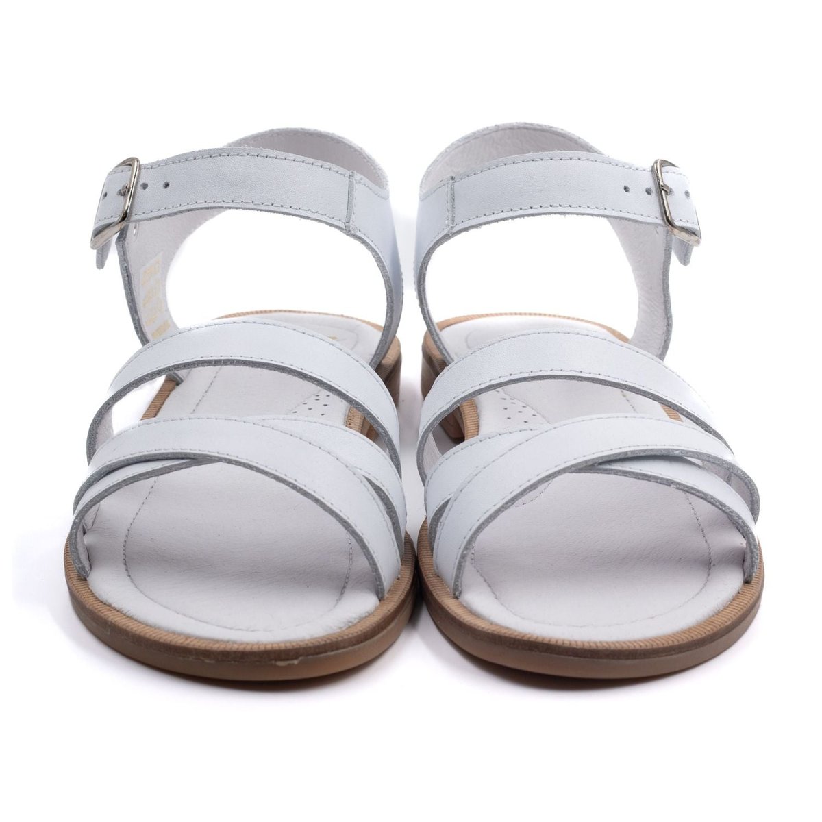 Boni Ariane - sandales fille cuir blanche, BONI&SIDONIE