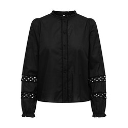 Camisa de manga larga con cuello mao