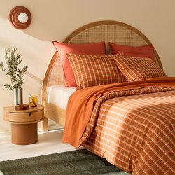 Funda de almohada de algodón, Brieuc caramelo