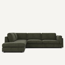 Sofá cama con chaise longue angular en viscosa poliéster, CÉSAR