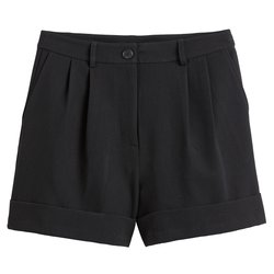 Short de pinzas, cintura alta