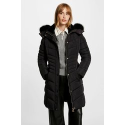 Chaqueta larga acolchada con capucha