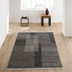 Alfombra de poliéster reciclado para interior/exterior, Ridito