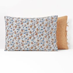 Funda de almohada de algodón lavado, Indian Flower