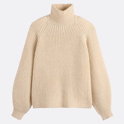 Jersey oversize de cuello alto en punto grueso
