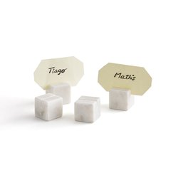 Lote de 4 soportes para nombre de mármol, Fitia
