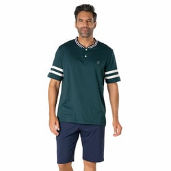 Pijama de algodón con bordado y cuello de punto
