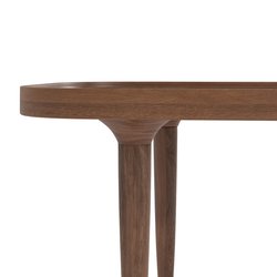 Mesa de centro de nogal macizo Magosia, modelo pequeño