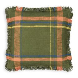 Funda de cojín de cuadros, algodón, Kalen