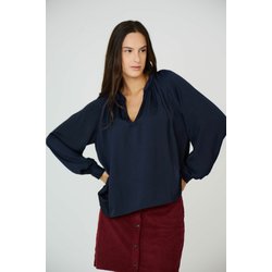 Blusa con cuello de pico