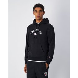 Sudadera con capucha y logotipo en semicírculo
