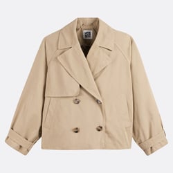 Gabardina corta oversize, Signature MARCELLIN