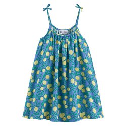 Vestido de tirantes finos, estampado limón