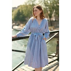 Vestido de rayas de manga larga, RABY