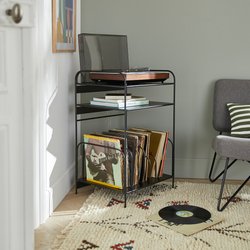 Mueble pequeño de acero para vinilos, Hiba