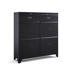 Mueble zapatero Hiba, 4 puertas y 2 cajones