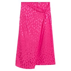 Falda larga de jacquard efecto nudo