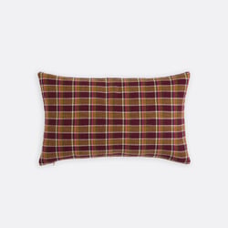 Funda de cojín rectangular de algodón con estampados tartán, OSWALD