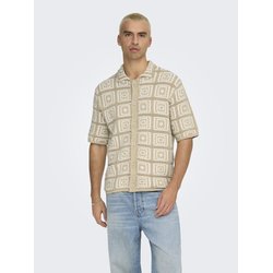 Camisa de punto estampada de corte amplio