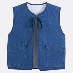 Cazadora vaquera sin mangas, reversible