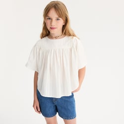 Blusa de manga corta estilo mariposa