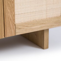 Mueble para lavabo con mimbre L90 cm, Arty