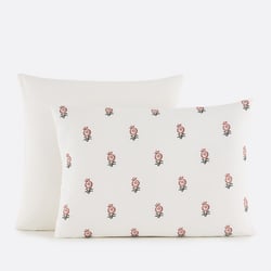 Funda de almohada en algodón, vintage, bordada, Anda