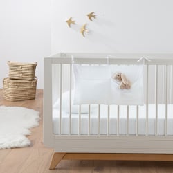 Protector de cuna con peluche de gasa de algodón, Kumla