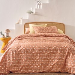 Conjunto funda nórdica algodón percal, almohada rectangular., Madrague
