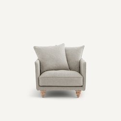 Sillón de viscosa texturada y lino, LAZARE