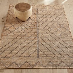 Alfombra de yute, tejida a mano, Navala