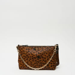 Bolso de mano de piel estampada leopardo, SERION PONY