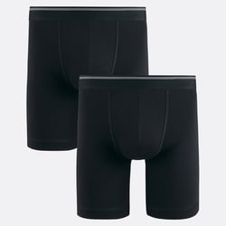 Lote de 2 bóxers largos negros lisos