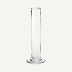 Jarrón cilíndrico recto de cristal, Al. 31 cm, Stille