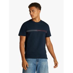 Camiseta slim-fit con franjas de colores