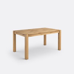 Mesa de comedor de roble, 2 extensiones, Adelita