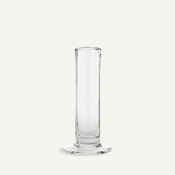 Jarrón cilíndrico recto de cristal, Al. 24 cm, Stille