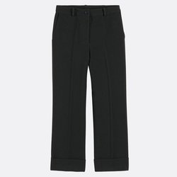Pantalón recto de talle alto, largo 7/8