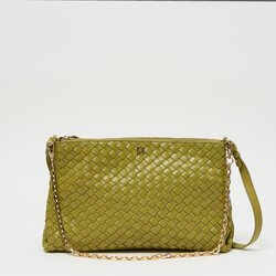 Bolso de mano de piel tejida, SERION XL